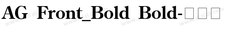 AG Front_Bold Bold字体转换 AG Front_Bold Bold字体转换